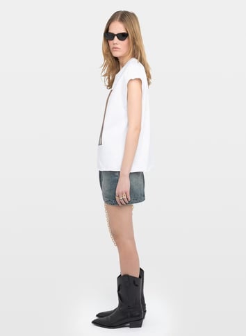 Tee-shirt col rond en coton ZADIG&VOLTAIRE Blanc